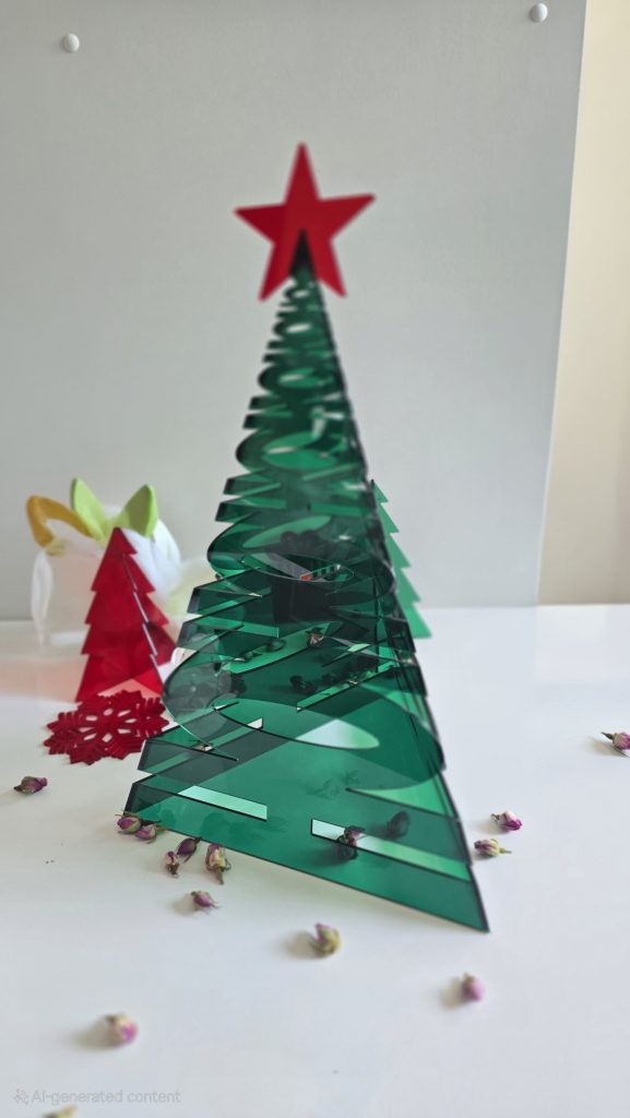 Božićno drvce izrađeno od vrhunskog akrilnog materijala.